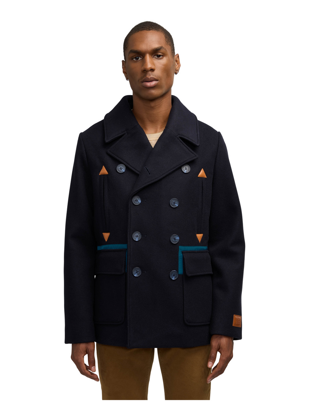 Izak Peacoat With Contrast Detail And Removable Collar – Scotch & Soda