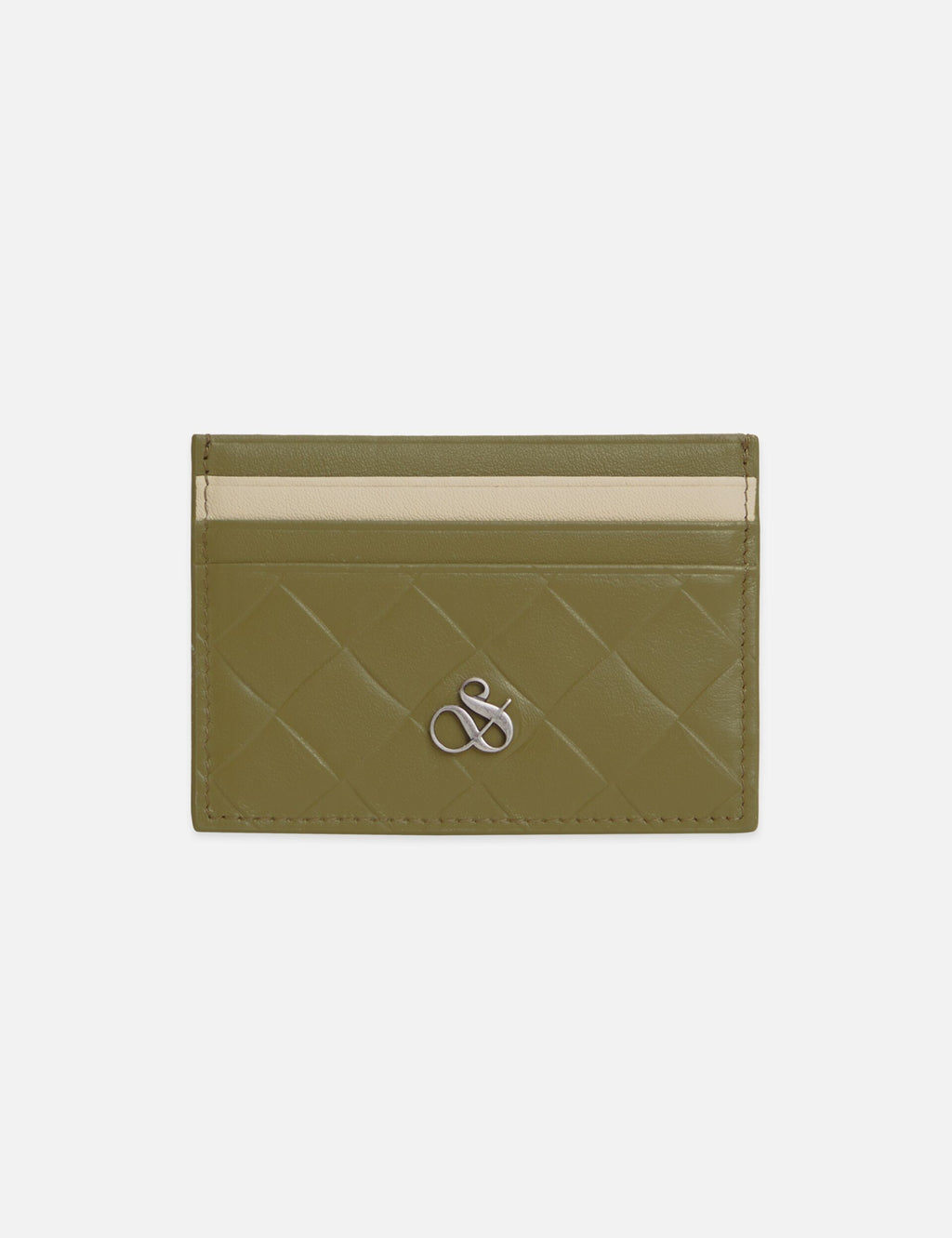 Two-Tone Leather Logo Cardholder