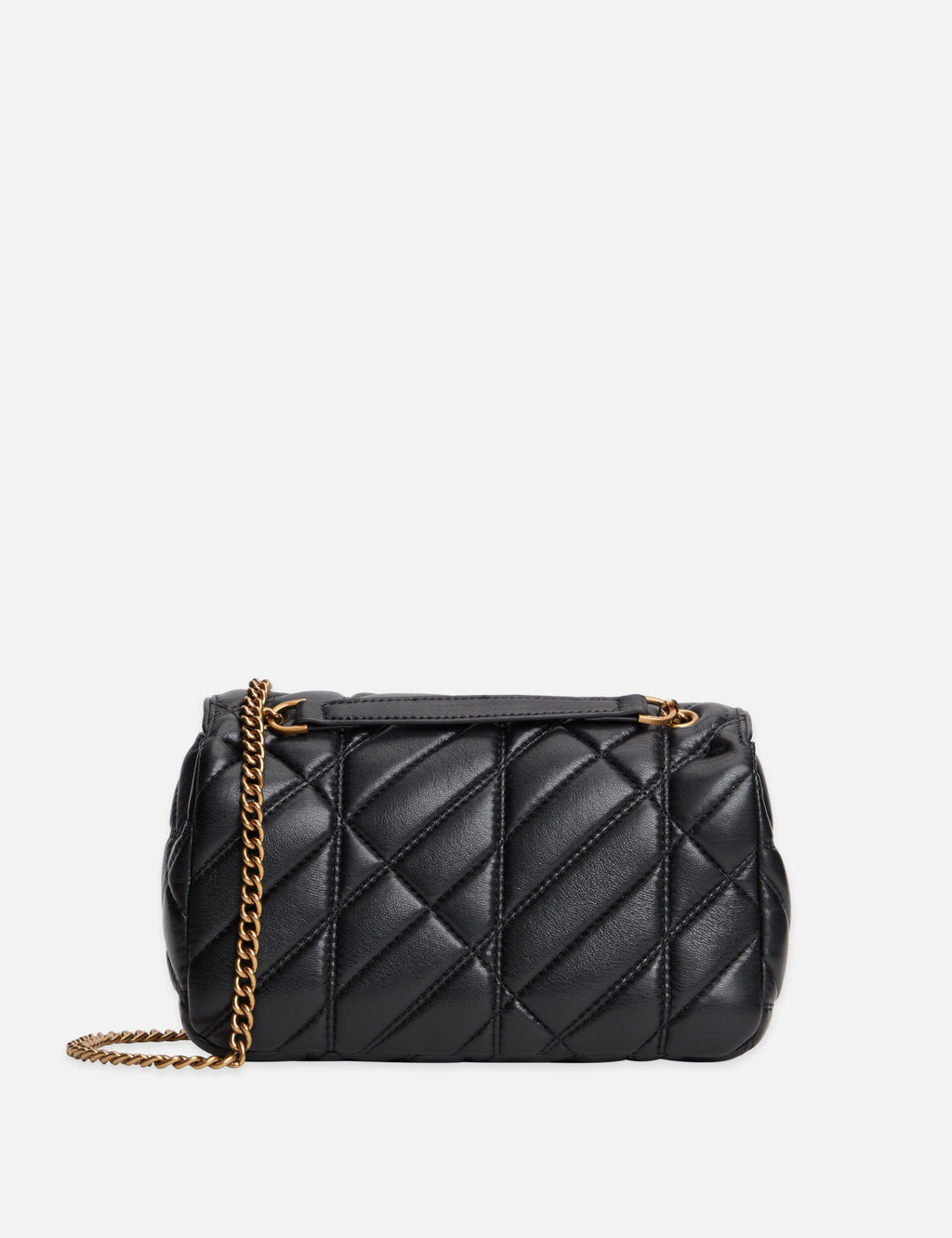 Faux Leather Chain Strap Crossbody