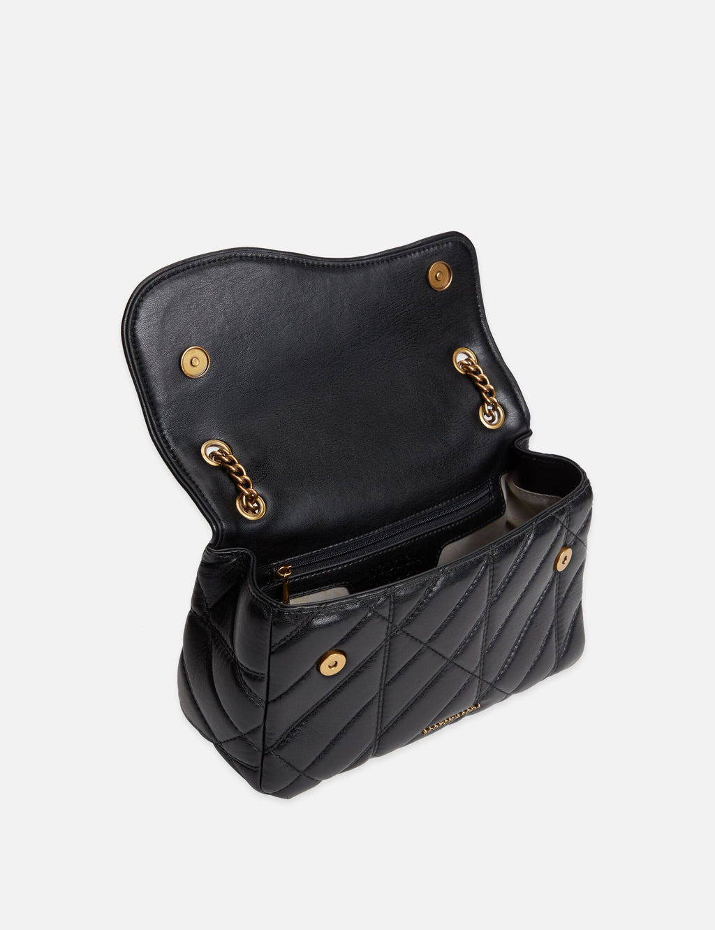 Faux Leather Chain Strap Crossbody