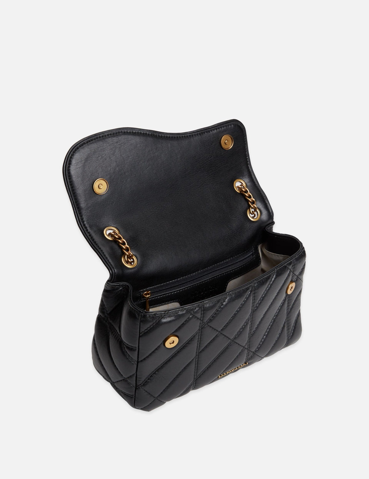 Faux Leather Chain Strap Crossbody