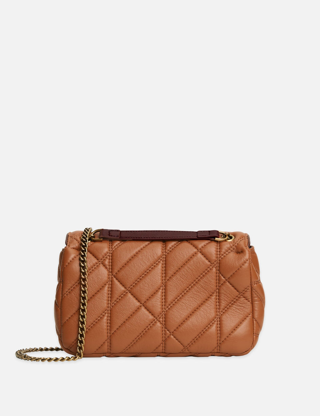 Faux Leather Chain Strap Crossbody