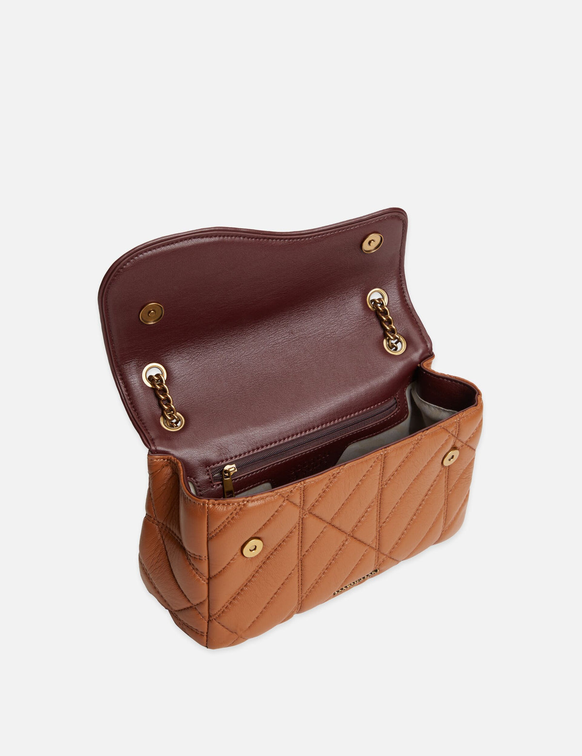 Faux Leather Chain Strap Crossbody