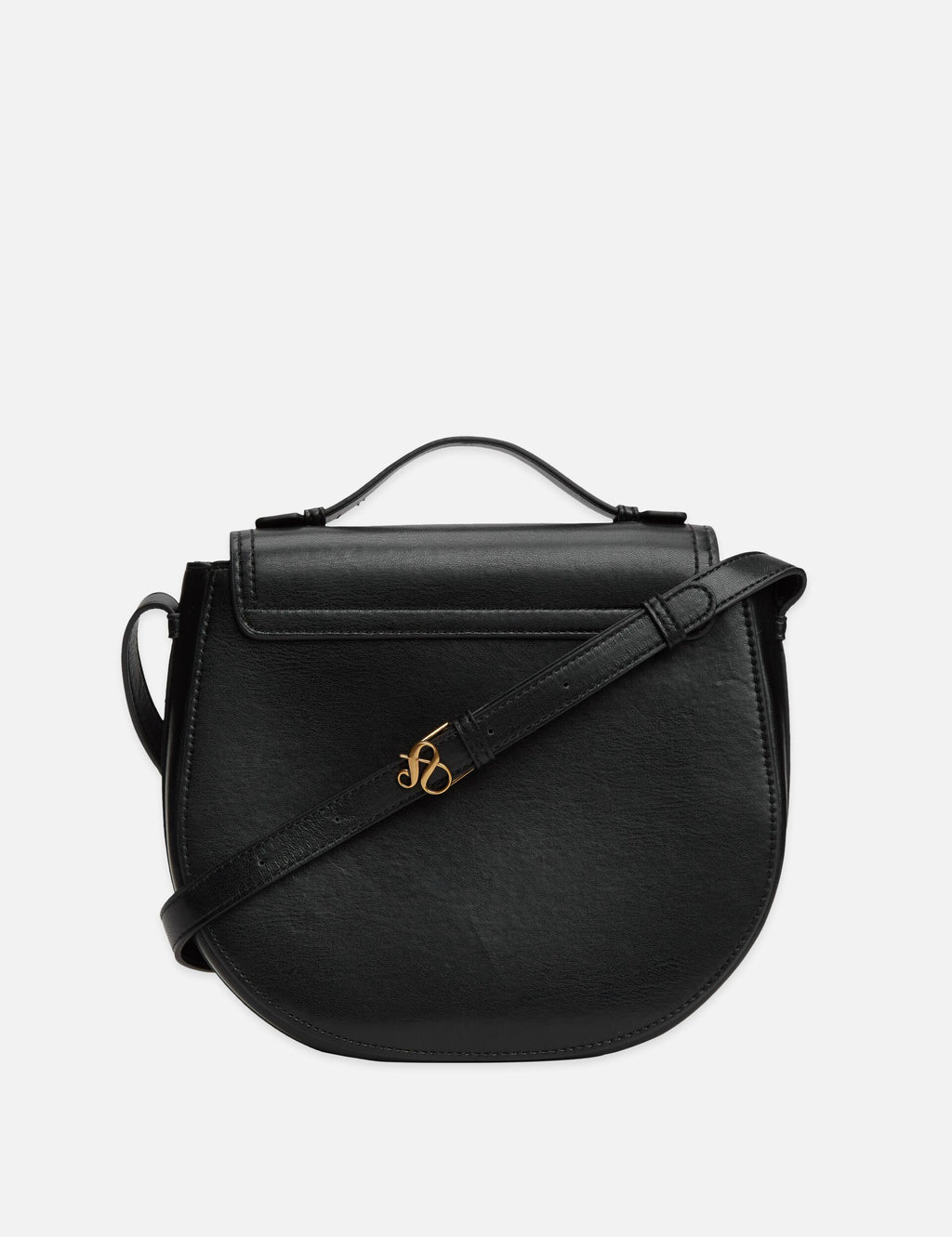 Faux Leather Saddle Bag Crossbody