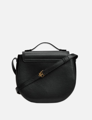 Faux Leather Saddle Bag Crossbody