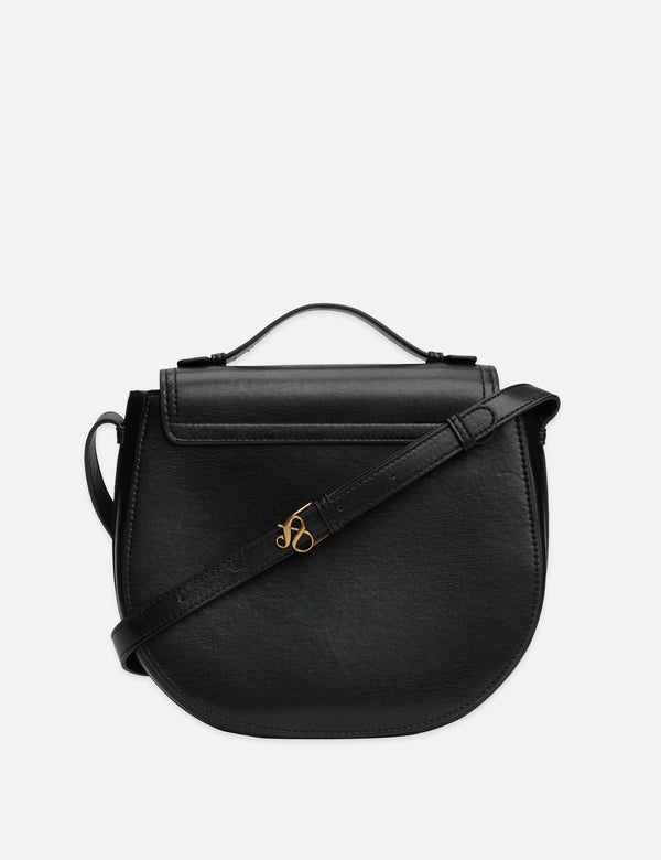 Faux Leather Saddle Bag Crossbody