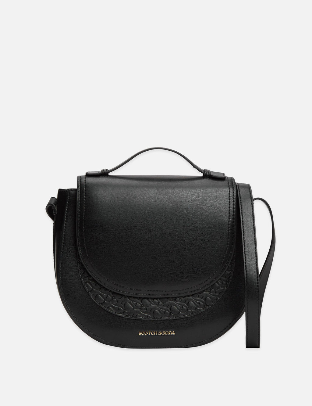 Faux Leather Saddle Bag Crossbody