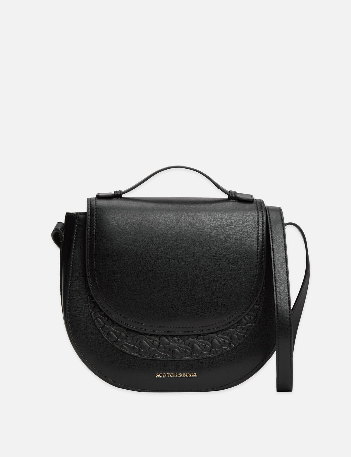 Faux Leather Saddle Bag Crossbody