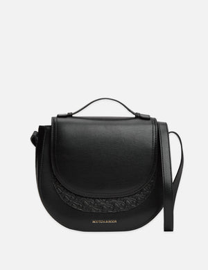 Faux Leather Saddle Bag Crossbody