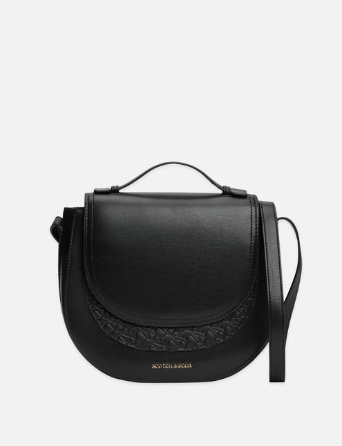 Faux Leather Saddle Bag Crossbody