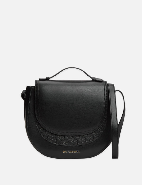 Faux Leather Saddle Bag Crossbody