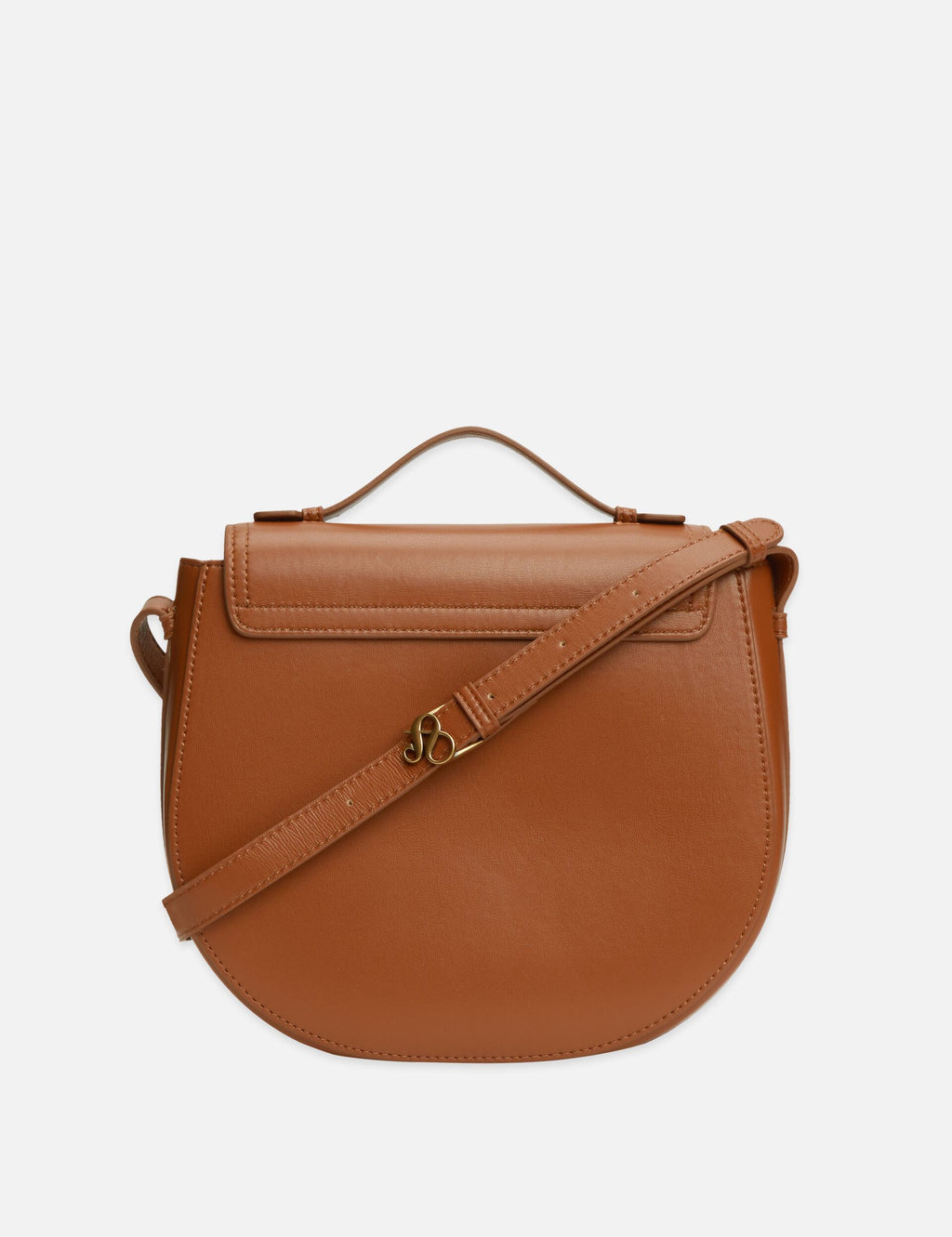 Faux Leather Saddle Bag Crossbody