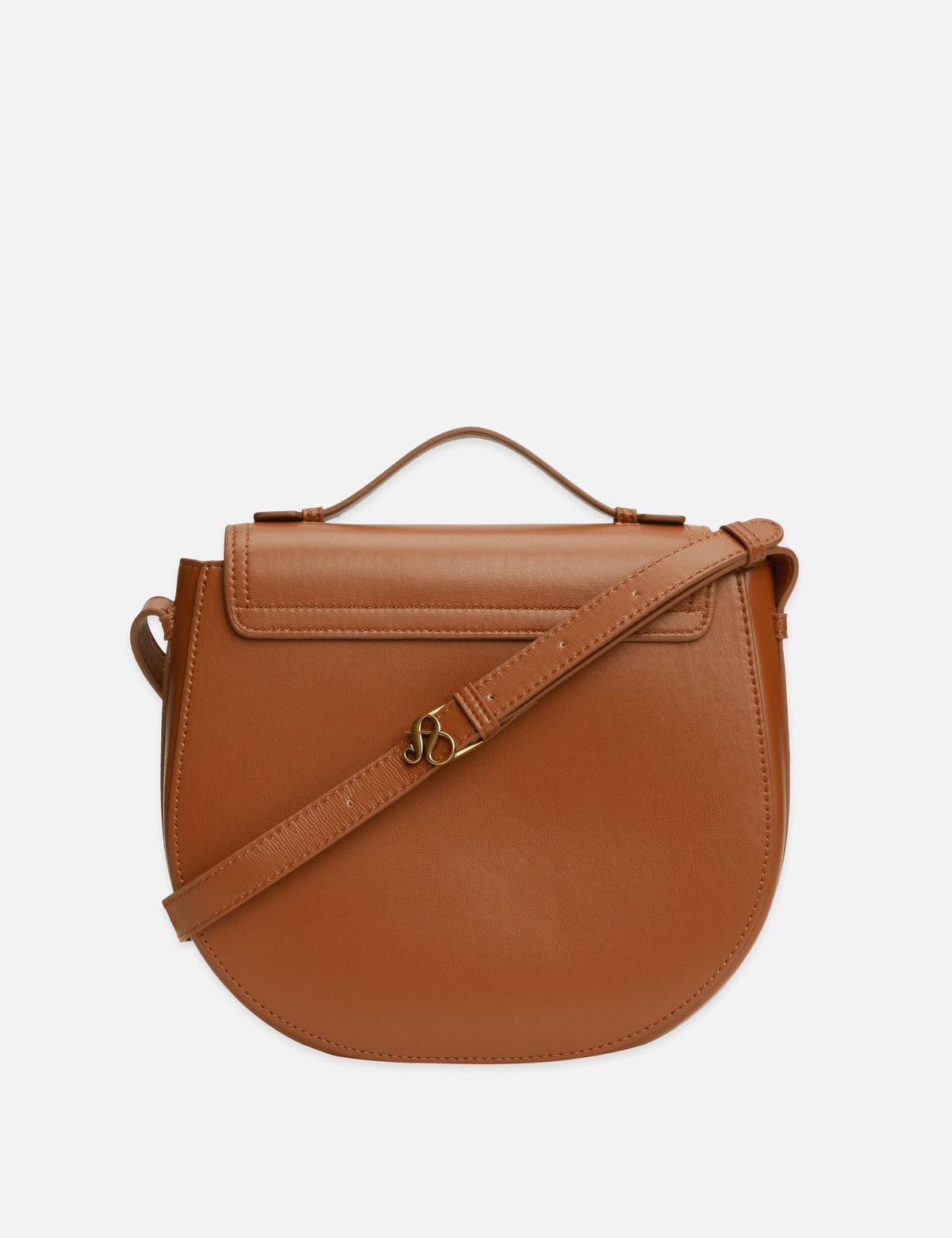 Faux Leather Saddle Bag Crossbody