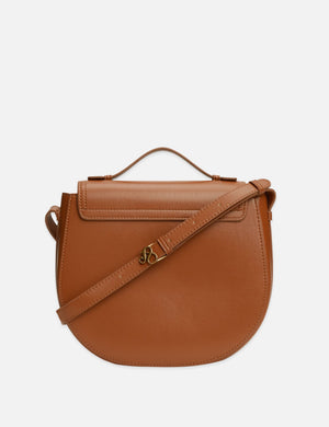 Faux Leather Saddle Bag Crossbody