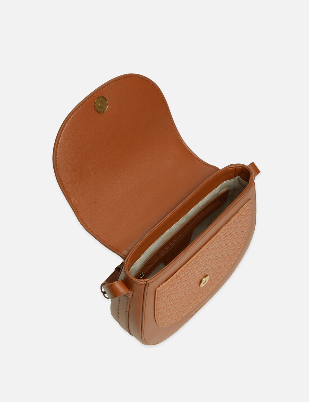 Faux Leather Saddle Bag Crossbody