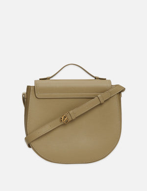 Faux Leather Saddle Crossbody Bag
