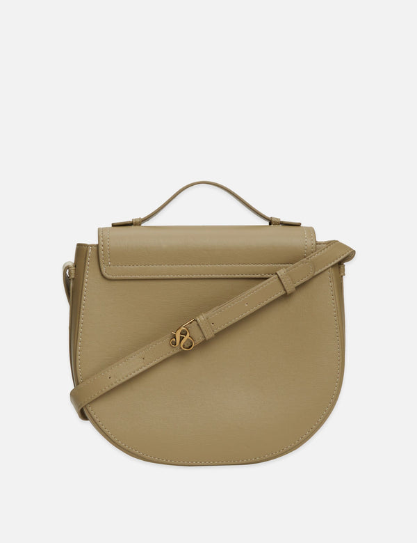 Faux Leather Saddle Crossbody Bag