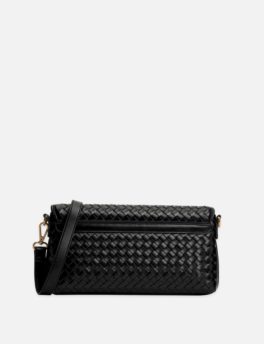 Faux Leather Woven Crossbody