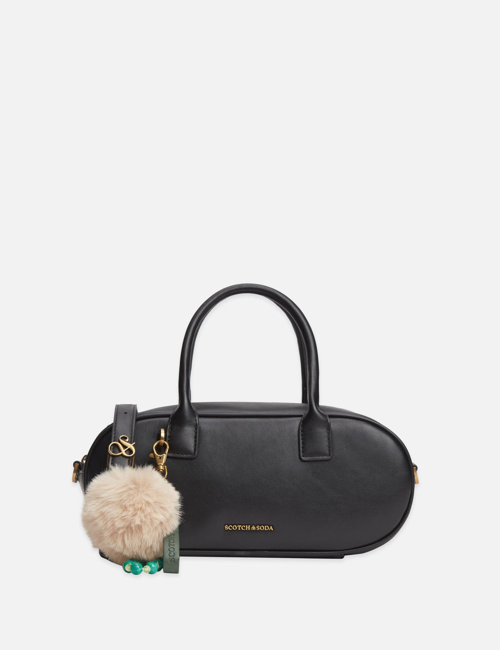 Faux Leather Baguette Bag