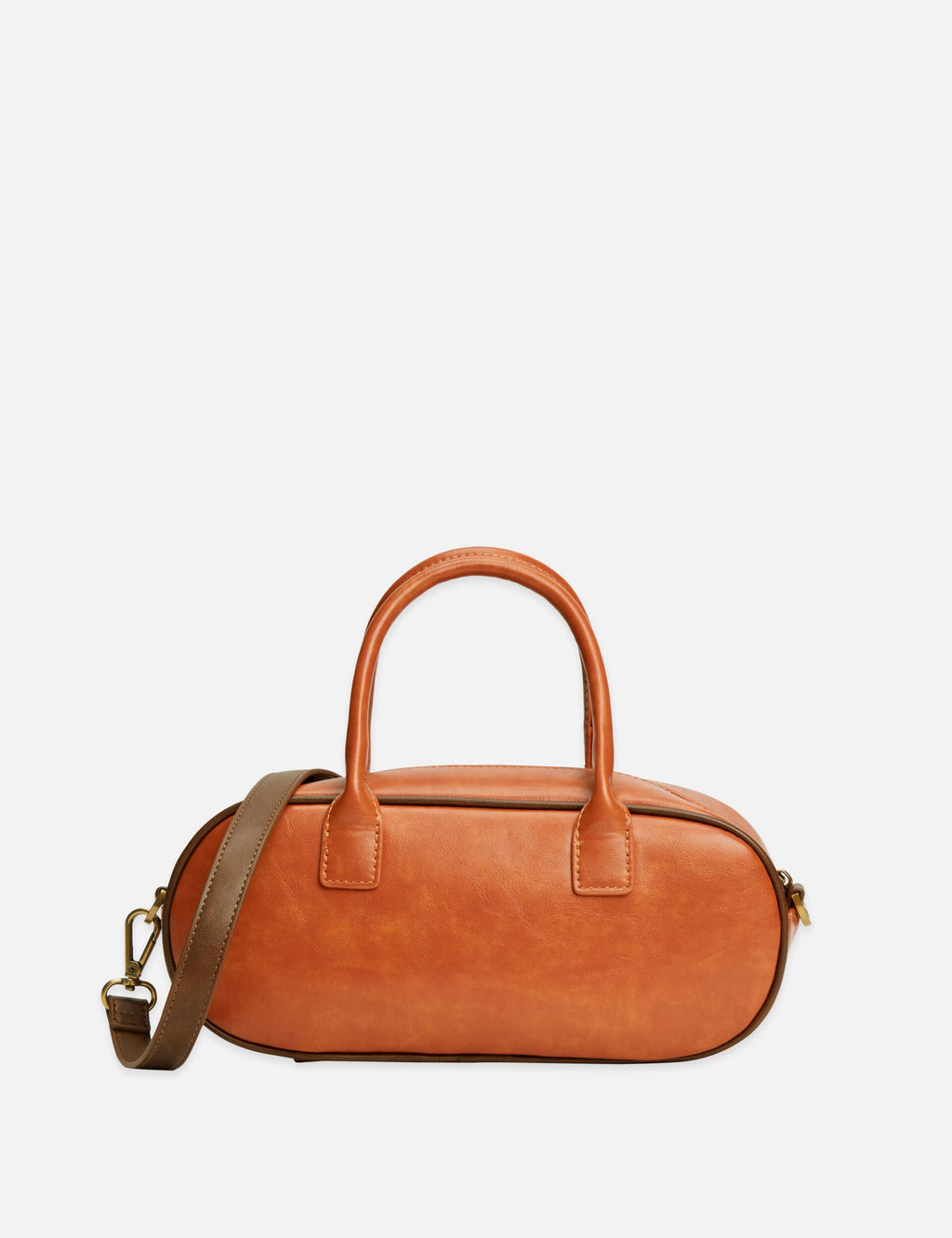 Faux Leather Baguette Bag