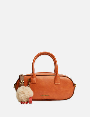 Faux Leather Baguette Bag