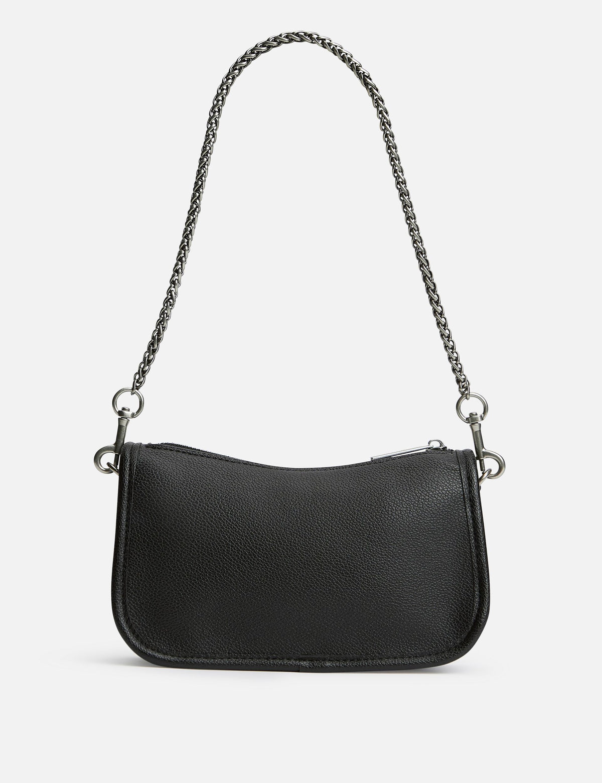Faux Leather Chain Strap Shoulder Bag