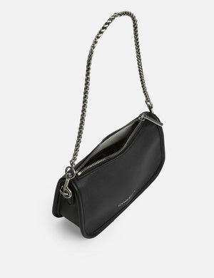 Faux Leather Chain Strap Shoulder Bag