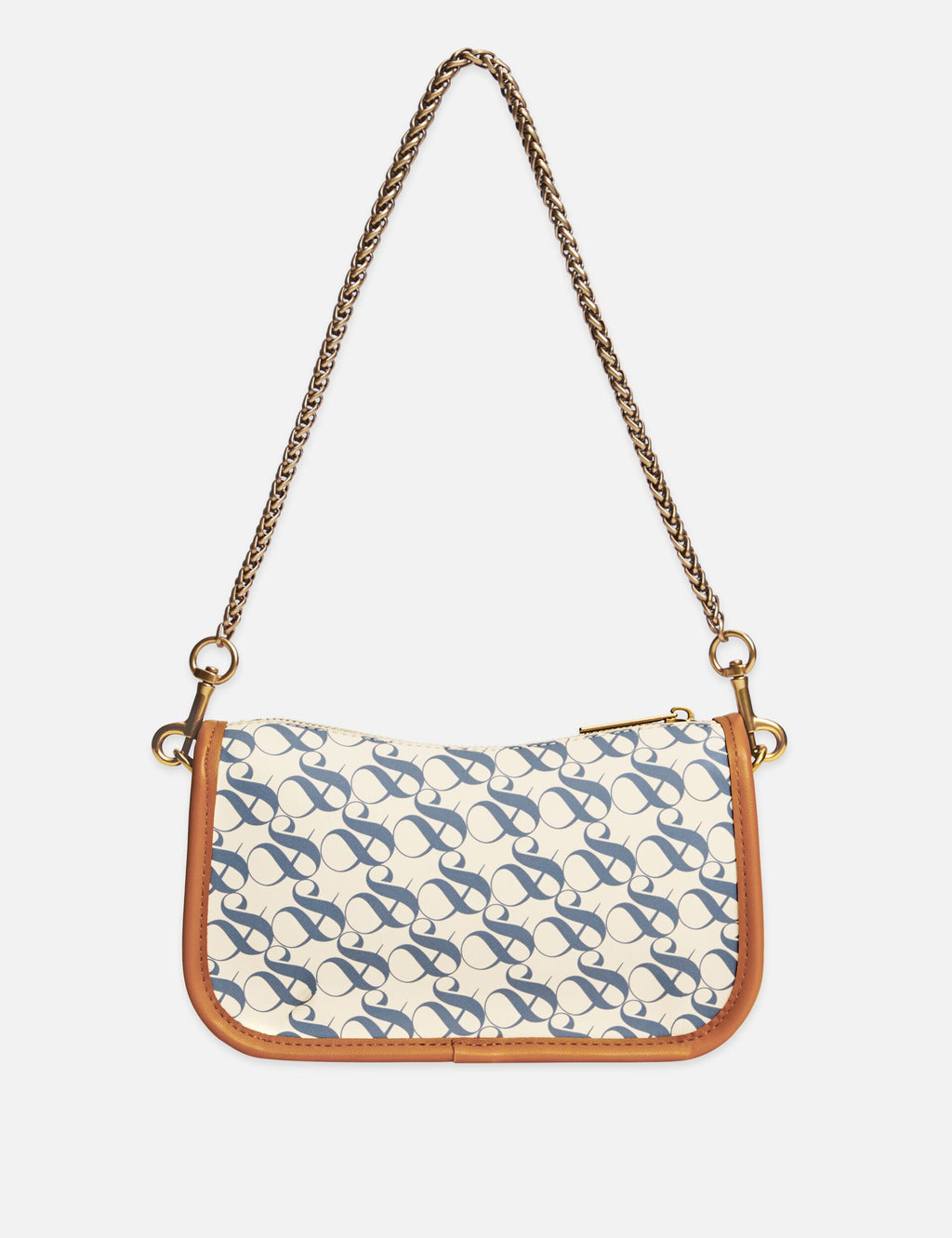 Faux Leather Chain Strap Shoulder Bag