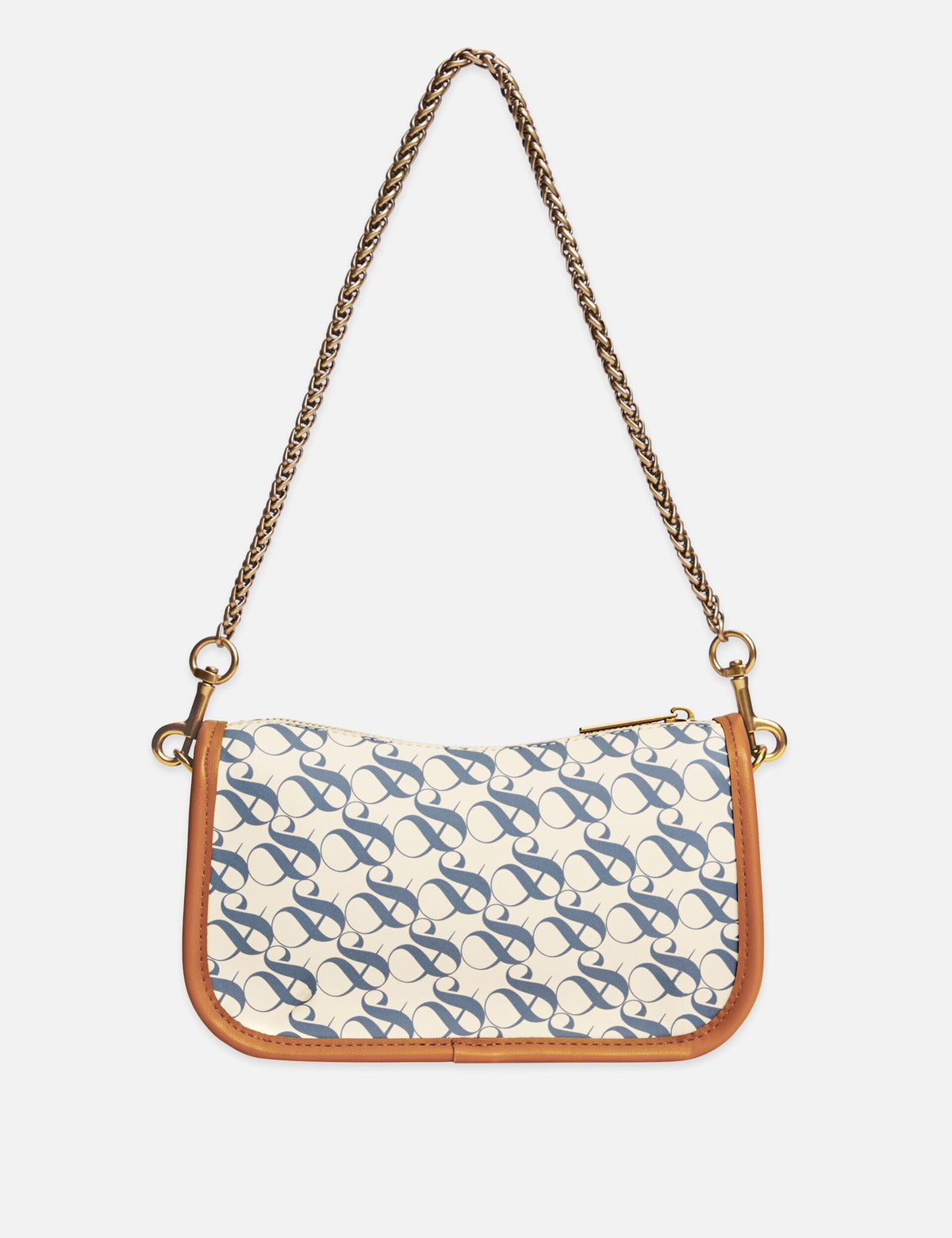 Faux Leather Chain Strap Shoulder Bag
