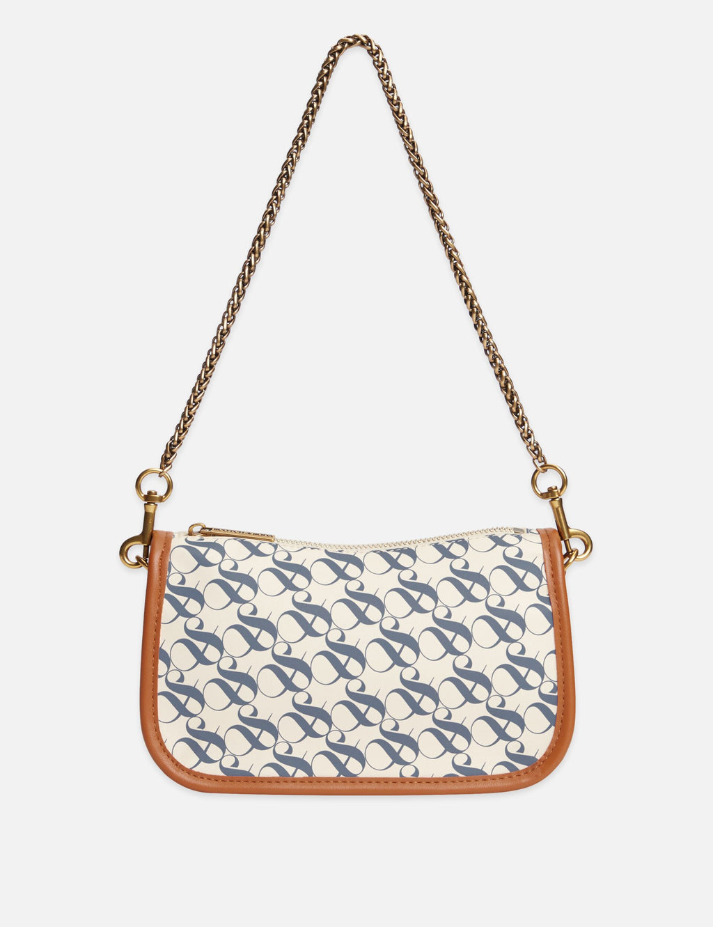 Faux Leather Chain Strap Shoulder Bag