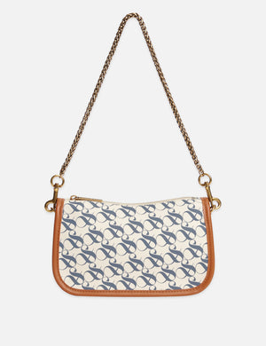 Faux Leather Chain Strap Shoulder Bag