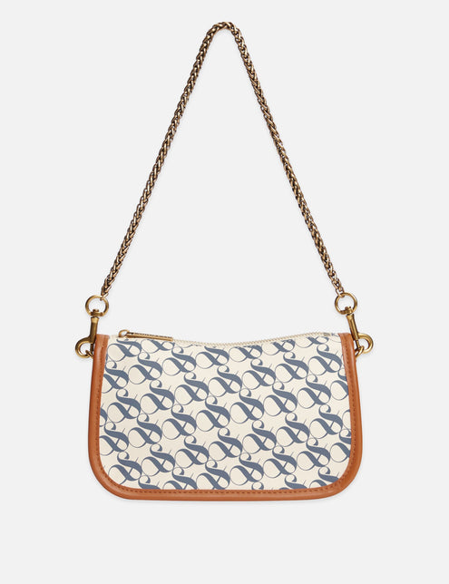 Faux Leather Chain Strap Shoulder Bag
