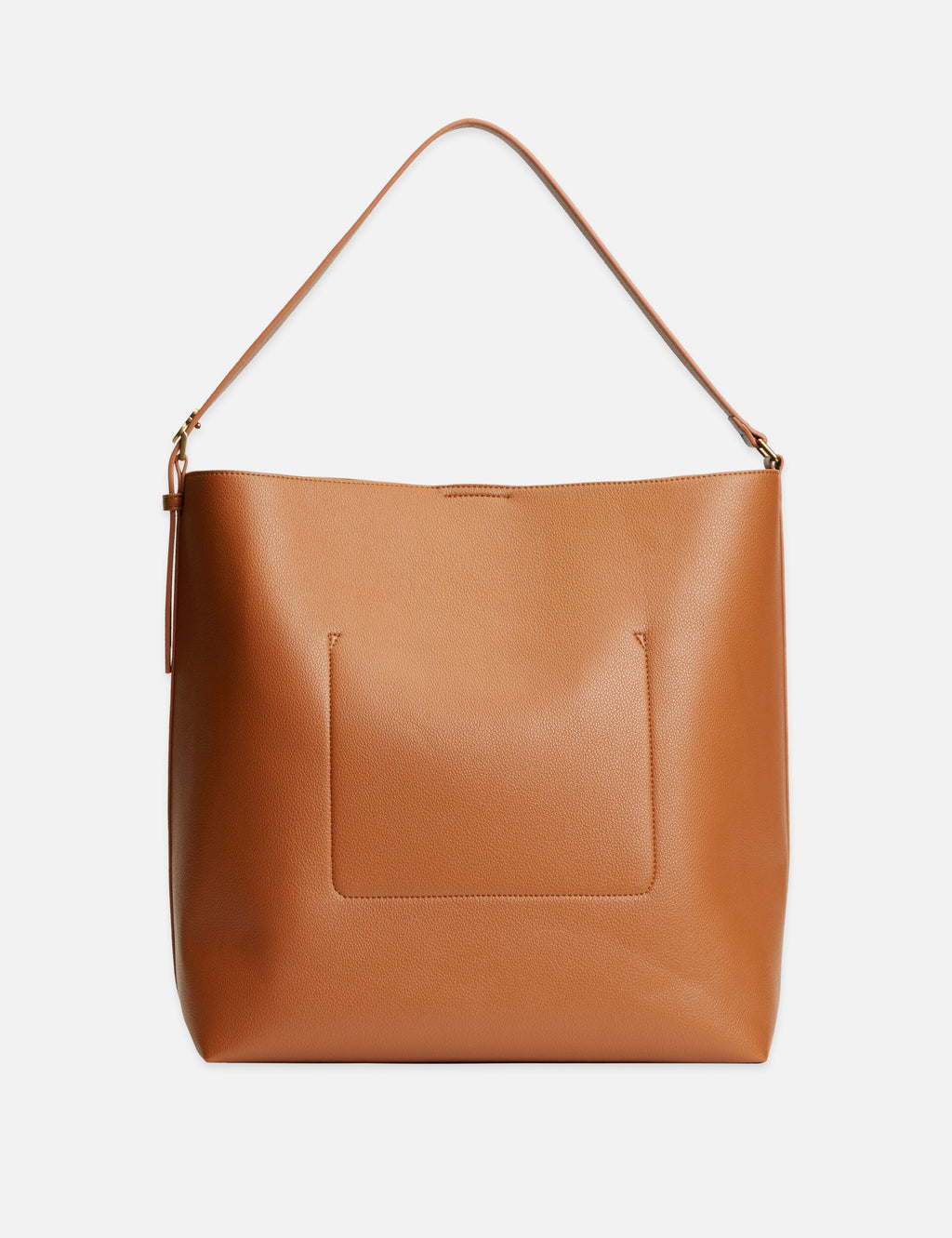 Faux Leather Shopper Tote Bag