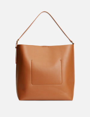 Faux Leather Shopper Tote Bag