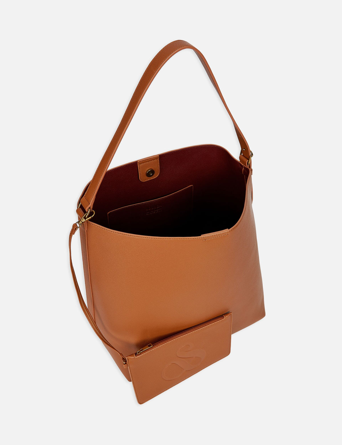 Faux Leather Shopper Tote Bag