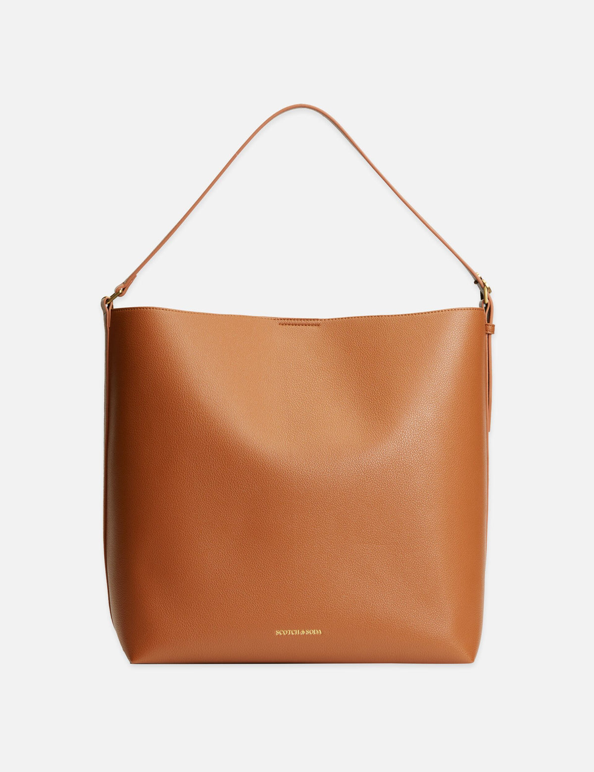 Faux Leather Shopper Tote Bag