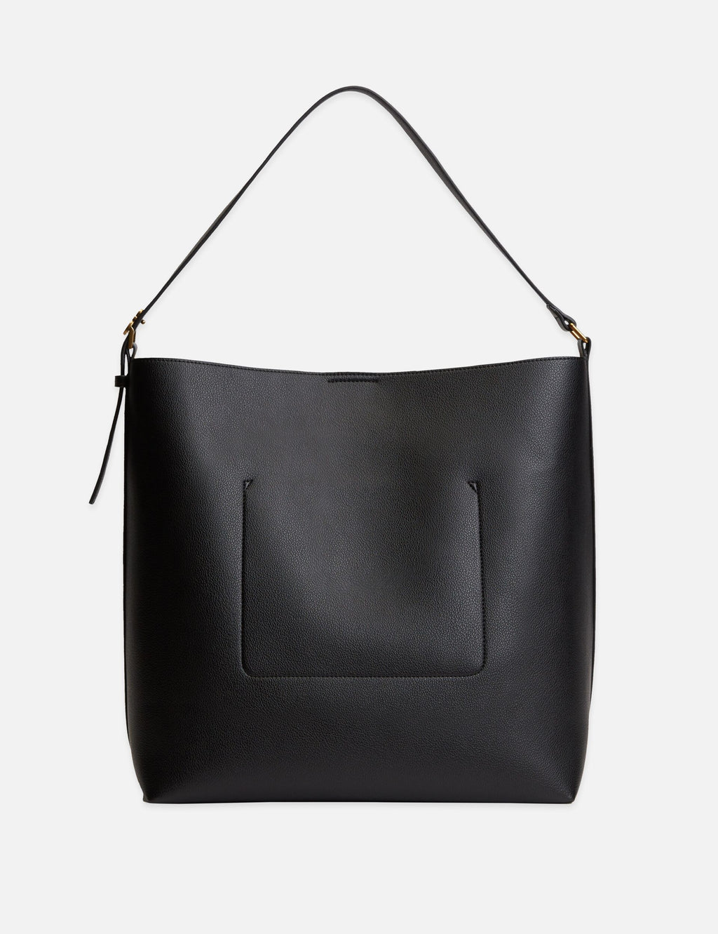 Faux Leather Shopper Tote Bag