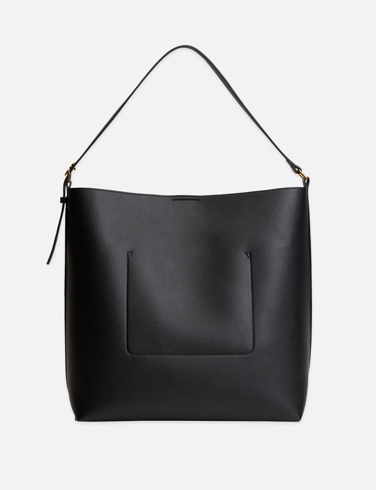 Faux Leather Shopper Tote Bag