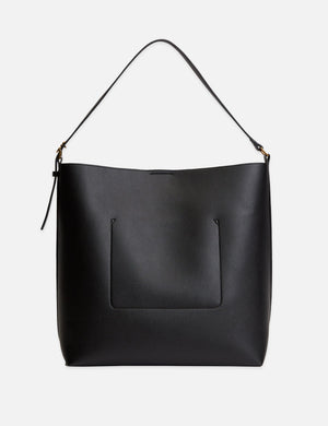 Faux Leather Shopper Tote Bag