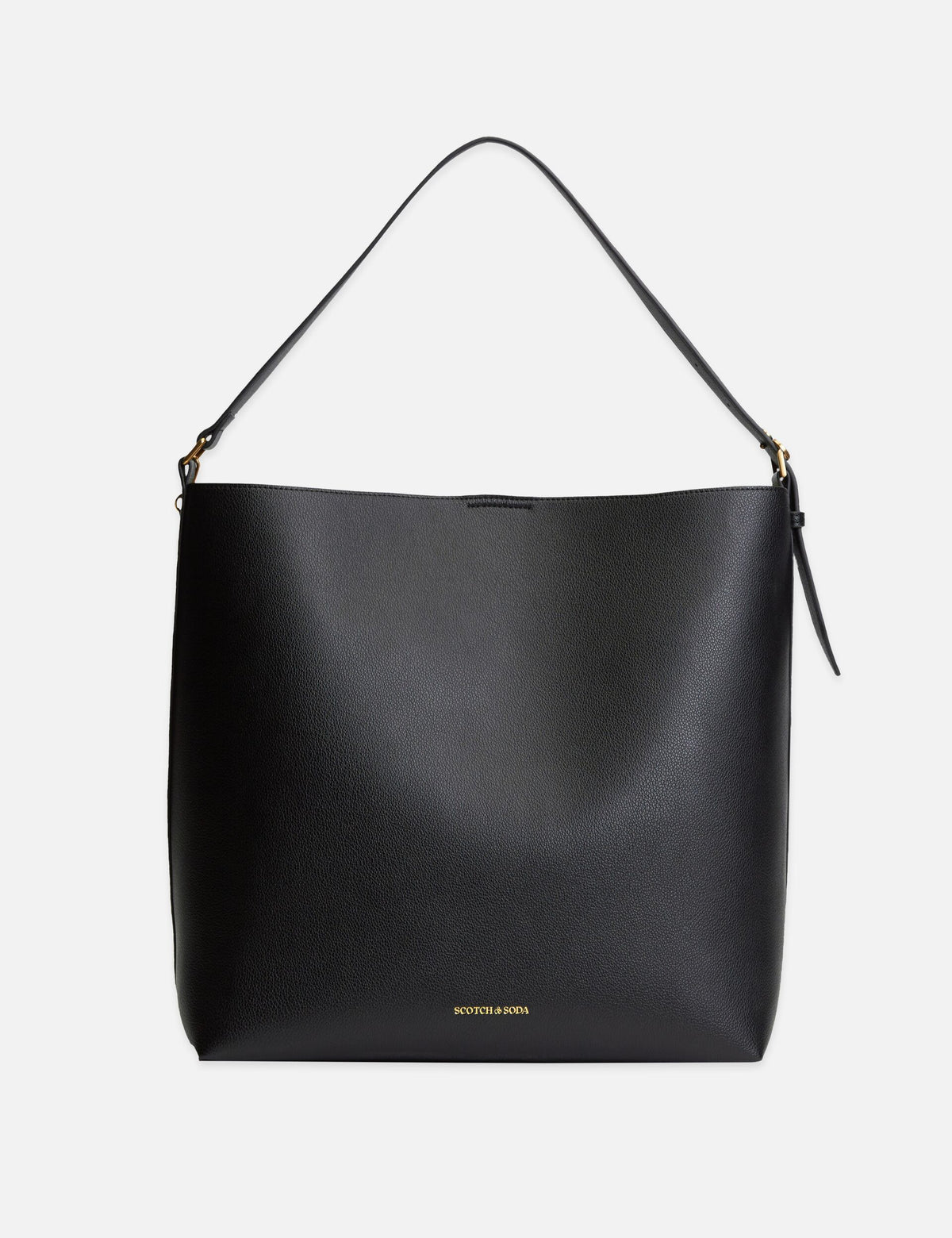 Faux Leather Shopper Tote Bag