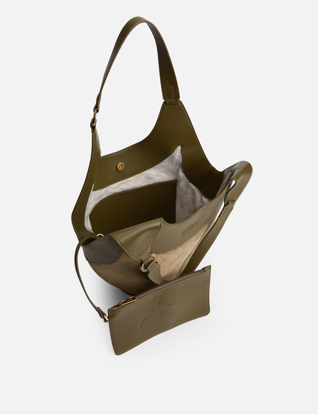 Faux Leather Bucket Tote Bag