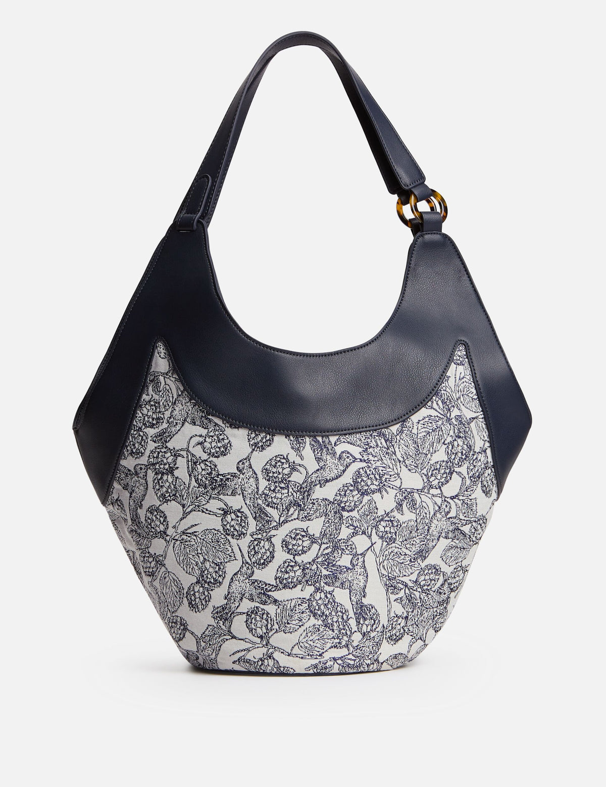 Faux Leather Bucket Tote Bag