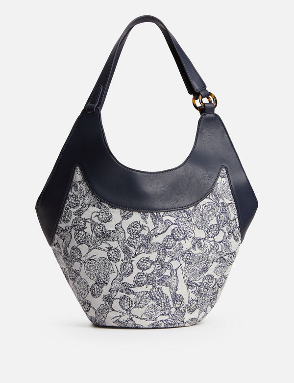 Faux Leather Bucket Tote Bag