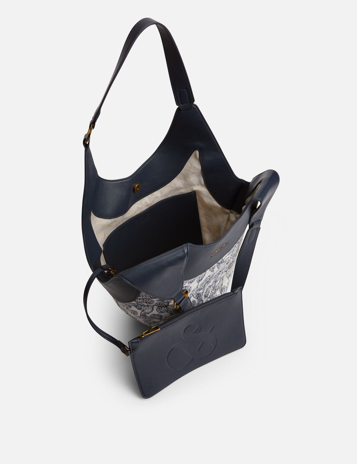 Faux Leather Bucket Tote Bag