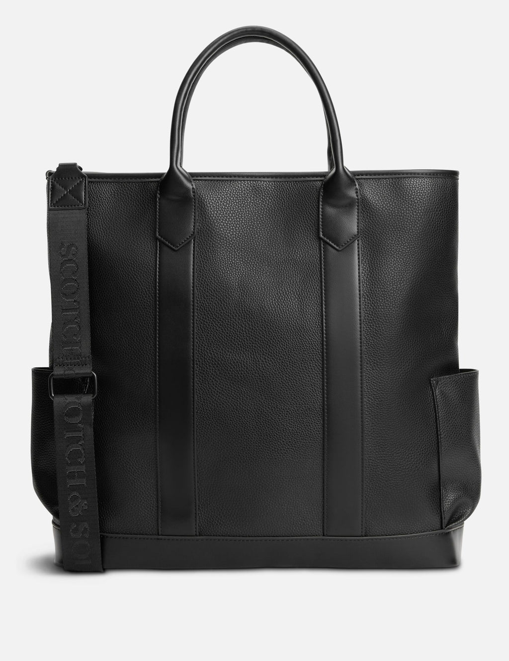 Faux Leather 3 Crosses Tote Bag