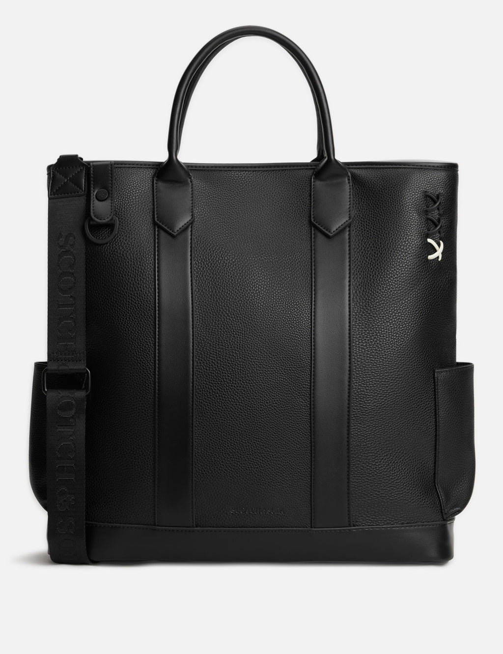 Faux Leather 3 Crosses Tote Bag