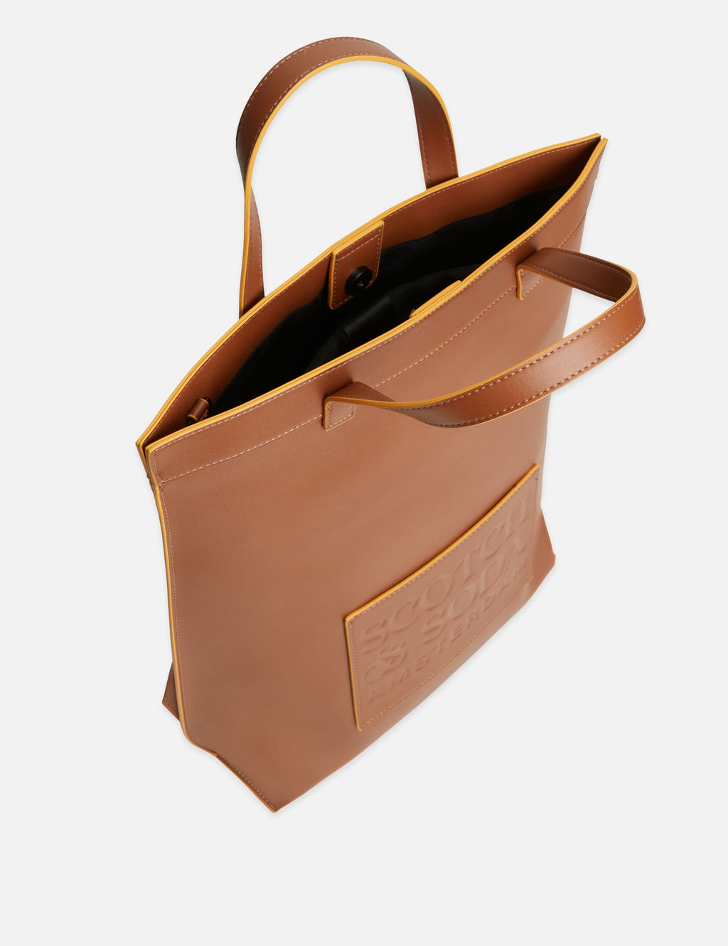 Faux Leather Embossed Tote Bag