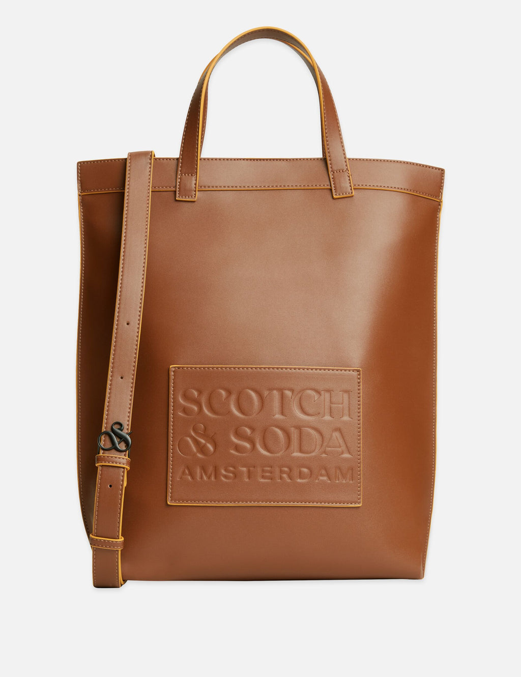 Faux Leather Embossed Tote Bag