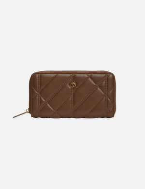 Faux Leather Zip Wallet