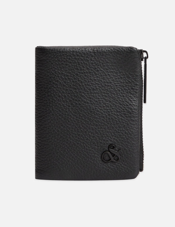 Pebbled Leather Bi-Fold Wallet